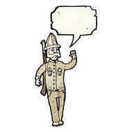 cartoon safari hunter man N2