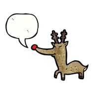 cartoon red nosed reindeer N24