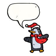 cartoon chirstmas penguin N2