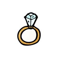 huge diamond ring cartoon N5