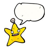 cartoon star with speech bubble N12