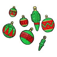Cartoon Christmas Bauble N150