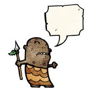 cartoon tribal man N21