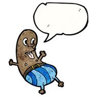cartoon man with speech bubble N69