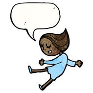 cartoon happy woman N295