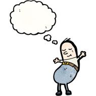 funny man with thought bubble N2