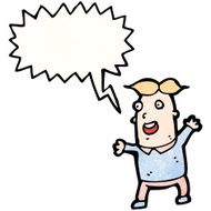 cartoon excited man N119