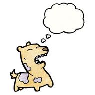 cartoon dog with thought bubble N58