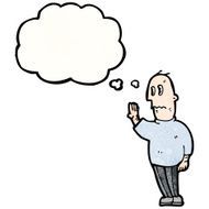 cartoon nervous man N179