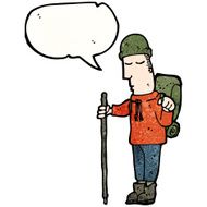 cartoon man in camping gear N2