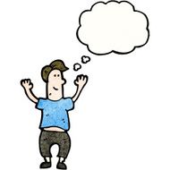 cartoon excited man N122