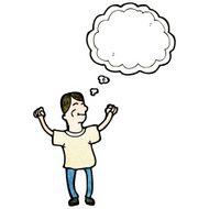 cartoon excited man N123