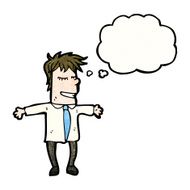 cartoon excited man N124