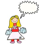 child&#039;s drawing of a cheerleader N5