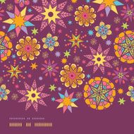 Colorful stars horizontal border seamless pattern background template
