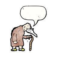 cartoon old woman N12