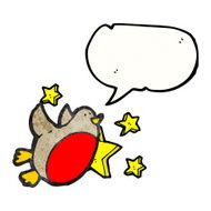 cartoon christmas robin N63
