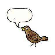 cartoon tweeting bird N17