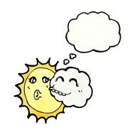 cartoon cloud and sun N2