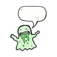 cartoon slimy ghost N16