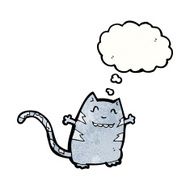 funny cartoon cat with thought bubble N14