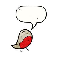 cartoon robin with thought bubble N57