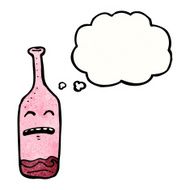 red wine bottle with speech bubble N4