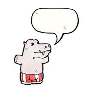 cartoon hippopotamus N20