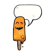 cartoon ice lolly with speech bubble N2