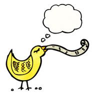 singing bird with thought bubble N2