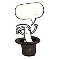 cartoon rabbit in hat N11