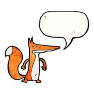 cartoon fox with speech bubble N35