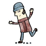 cartoon running man N6