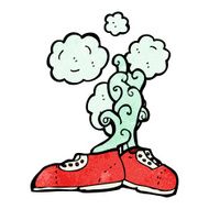 cartoon smelly old shoes