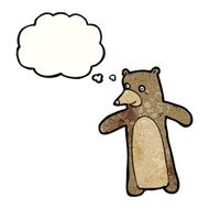 cartoon bear with thought bubble N52