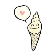 cartoon ice cream cone character N6