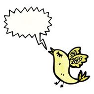 cartoon singing bird N38