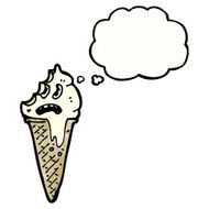 cartoon ice cream cone character N7