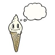 cartoon ice cream cone character N8