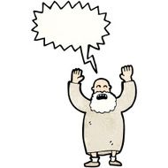 cartoon old man shouting N6