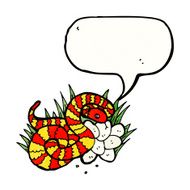 illustrated snake on nest of eggs N2