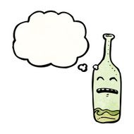 cartoon wine bottle N34