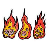 flaming meteor cartoon