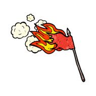 burning flag cartoon N2