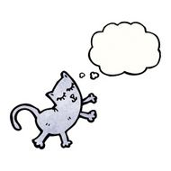 cartoon cat with thought bubble N169