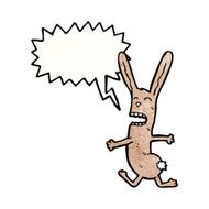 funny rabbit with speech bubble N3