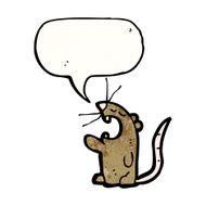 mouse with speech bubble cartoon N8