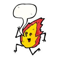 running flame cartoon character N4