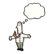 businessman with thought bubble cartoon N2