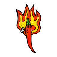 flaming hot chili cartoon N2